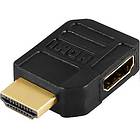 Deltaco HDMI - HDMI M-F Adapter Vinklad Vänster