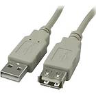 Deltaco USB A - USB A M-F 2.0 0,1m