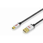 Ednet Premium USB A - USB Mini-B (reversible) 2.0 1m