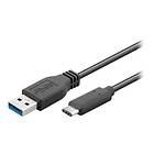 MicroConnect USB A - USB C 3.0 0.15m