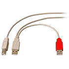 MicroConnect 2x USB A - USB B 2.0 1m