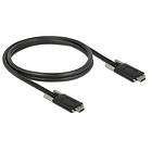 DeLock SuperSpeed USB C - USB C 3.1 (2x screw) 1m