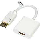 Deltaco DP-HDMI12 DisplayPort - HDMI M-F Adapter 0,2m