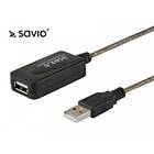 Savio Active USB A - USB A 2.0 M-F 5m