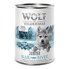 Wolf of Wilderness Blue River Junior Cans 6x0,4kg