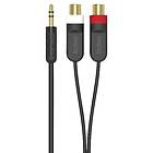 Exibel 3.5mm - 2RCA M-F 0,3m