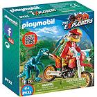 Playmobil The Explorers 9431 Pilote de moto et raptor