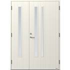 NorDan Parytterdörr Linje 302PG2+1 Glas 17x20