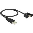 DeLock USB A - USB A 2.0 M-F (lock) 0,5m