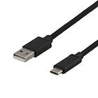 Deltaco Braided USB A - USB C 2.0 3m