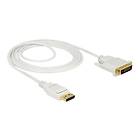 DeLock DVI-D Dual Link - DisplayPort (with latches) 2m