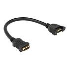 DeLock HDMI - HDMI High Speed with Ethernet F-F (screw) 0.25m