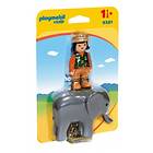 Playmobil 1.2.3 9381 Zookeeper with Elephant