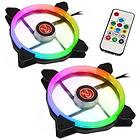 Raijintek Iris 14 Rainbow RGB PWM 140mm LED 2-pack