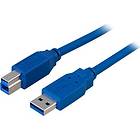 Deltaco USB A - USB B 3.0 0,5m