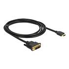 DeLock 30AWG Gold HDMI - DVI-D Single Link 2m