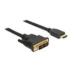 DeLock 30AWG Gold HDMI - DVI-D Single Link 5m