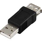 Deltaco USB A - USB A M-F Adapter