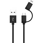 Ansmann USB A - USB Micro-B (with Lightning) 2.0 1.2m