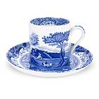 Spode Blue Italian Coffee Cup med fat 9cl