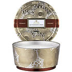 Voluspa Pedestal 3 Wick Tin Candle Gilt Pomander & Hinoki