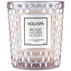Voluspa Classic Textured Glass Candle Rose Colored Glasses