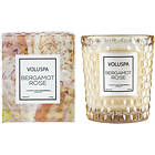 Voluspa Classic Textured Glass Candle Bergamot Rose