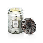 Voluspa Large Embossed Glass Jar Candle Yashioka Gardenia