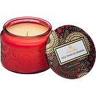 Voluspa Petite Embossed Glass Jar Candle Goji Tarocco Orange