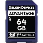 Delkin Advantage SDXC Class 10 UHS-I U3 V30 633x 64GB