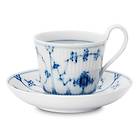 Royal Copenhagen Blue Fluted Plain Kaffekopp med asjett 25cl