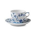 Royal Copenhagen Blue Fluted Plain Kaffekopp med asjett 16cl