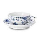 Royal Copenhagen Blue Fluted Half Lace Tekopp med asjett 20cl