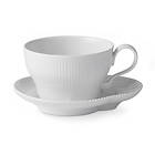 Royal Copenhagen White Elements Coffee Cup med fat 26cl