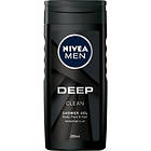 Nivea Men Deep Clean Face & Hair Body Shower Gel 250ml
