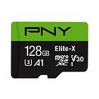 PNY Elite-X microSDXC Class 10 UHS-I U3 V30 A1 128Go