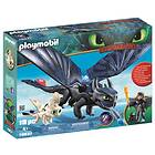 Playmobil Dragons 70037 Krokmou et Harold avec un bébé dragon
