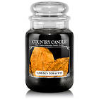 Country Candle Large Jar 2 Wick Bougies Parfumées Golden Tobacco