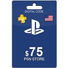 Sony PlayStation Network Card - 75 USD