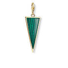 Thomas Sabo Green Triangle Charm Pendant Berlock (Dam)