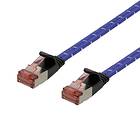 Deltaco Tough Flat U/FTP Cat6a RJ45 - RJ45 0.5m