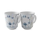 Royal Copenhagen Blue Fluted Half Lace Kaffekop 33cl 2-pack