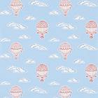 Sanderson Balloons Sky Blue Red (214030)