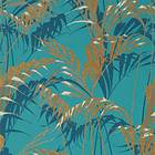 Sanderson Palm House Teal Gold (216640)