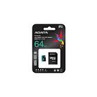 Adata Premier Pro microSDXC Class 10 UHS-I U3 V30 A2 100/80Mo/s 64Go