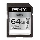 PNY Elite SDXC Class 10 UHS-I U1 100Mo/s 64Go