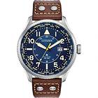 Citizen Promaster Nighthawk Blue Dial Brown Leather Strap BX1010-11L