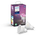 Philips Hue White And Color LED GU10 2000K-6500K +16 million colors 350lm 4,3W 2-pack (Dimbar)
