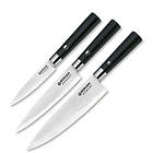 Böker Damascus Black Knife Set 3 Knives