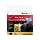 AgfaPhoto High Speed Professional SDXC Class 10 UHS-II U3 V90 64Go